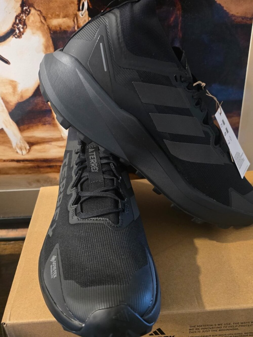 adidas Terrex Agravic GTX Black Trail Running Shoes / JR5240 / Men's Sz 12 NEW